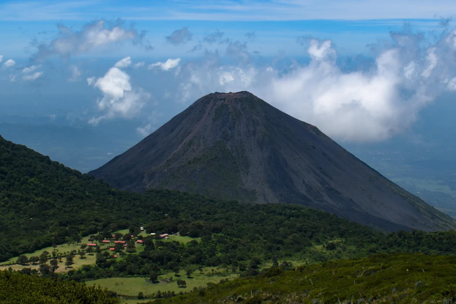 A volcano rising above cloud in the Salvadoran highlands